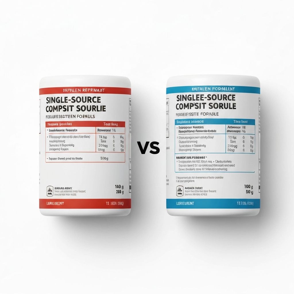 Comparison of single-source and composite formula labels
